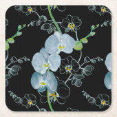 Waterverf White Orchids Pattern Kartonnen Onderzetters (Voorkant)
