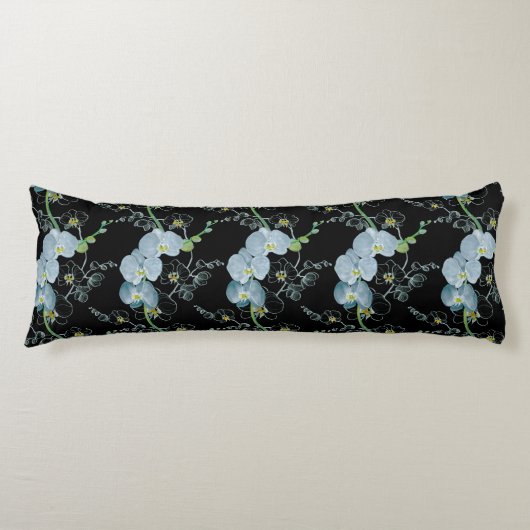 Waterverf White Orchids Pattern Lichaamskussen (Voorkant)