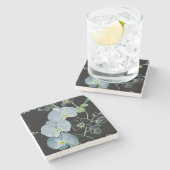 Waterverf White Orchids Pattern Stenen Onderzetter (Zijkant)