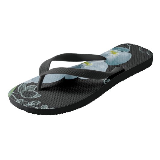 Waterverf White Orchids Pattern Teenslippers (Schuin)