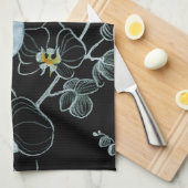 Waterverf White Orchids Pattern Theedoek (Quarter Fold)