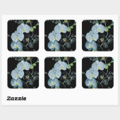 Waterverf White Orchids Pattern Vierkante Sticker (Vel)