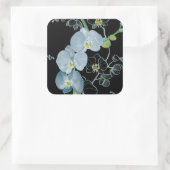 Waterverf White Orchids Pattern Vierkante Sticker (Tas)