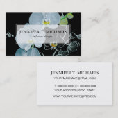 Waterverf White Orchids Pattern Visitekaartje (Voorkant / Achterkant)