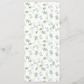 Waterverf White Pumpkin en Greenery Fall Wedding Menu (Achterkant)