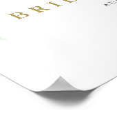 Waterverf White Pumpkin Herfst Vrijgezellenfeest Poster (Hoek)