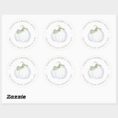 Waterverf White Pumpkin Return-adres Ronde Sticker (Vel)