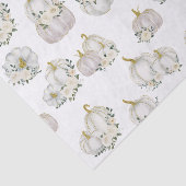 Waterverf White Pumpkin Roos Baby shower Tissuepapier (Detail)