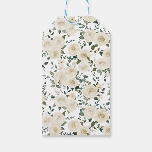 Waterverf White Pumpkin Thanksgiving Baby shower Cadeaulabel (Achterkant)