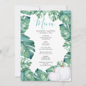 Waterverf White Pumpkin Tropical Menu Kaart (Voorkant)