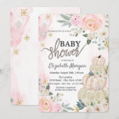 Waterverf White Pumpkins Baby shower Kaart (Voorkant / Achterkant)