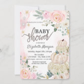 Waterverf White Pumpkins Baby shower Kaart (Voorkant)