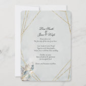 Waterverf White Quartz Modern Wedding Invitation Kaart (Voorkant)