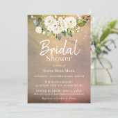 *~* Waterverf White Rose Gold Vrijgezellenfeest Kaart (Staand voorkant)