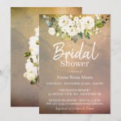 *~* Waterverf White Rose Gold Vrijgezellenfeest Kaart (Voorkant / Achterkant)