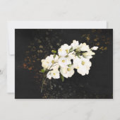 *~* Waterverf White Rose Vrijgezellenfeest Rustisc Bedankkaart (Achterkant)