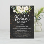 *~* Waterverf White Rose Vrijgezellenfeest Rustisc Kaart (Staand voorkant)