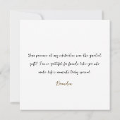 Waterverf White Rustic Woodland Camping Verjaardag Bedankkaart (Achterkant)