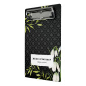 Waterverf White Snowdrups en Laurel Damask Mini Klembord (Angled2)