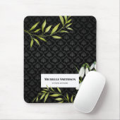 Waterverf White Snowdrups en Laurel Damask Muismat (Met muis)