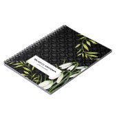 Waterverf White Snowdrups en Laurel Damask Notitieboek (Linkerzijde)