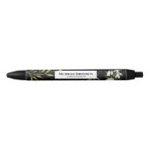 Waterverf White Snowdrups en Laurel Damask Zwarte Inkt Pen (Voorkant)