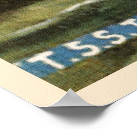 Waterverf White Star line TSS Titanic Poster (Hoek)