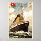 Waterverf White Star line TSS Titanic Poster (Voorkant)