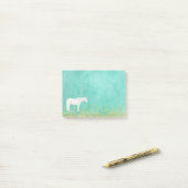 Waterverf White Unicorn Spearmint Gold Confetti Post-it® Notes (Op bureau)