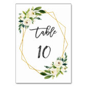 Waterverf — Whitepaper handschrift tabelnummer Kaart (Voorkant)