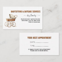 Waterverf wieg Babysit bedrijf