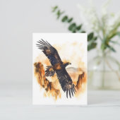 Waterverf wigstaartadelaar briefkaart (Staand voorkant)