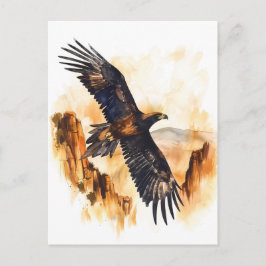 Waterverf wigstaartadelaar briefkaart