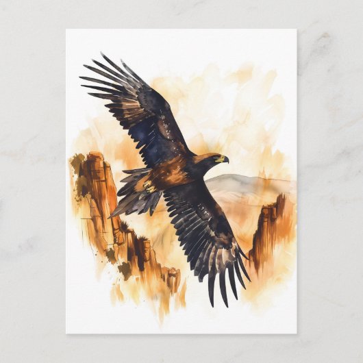 Waterverf wigstaartadelaar briefkaart (Voorkant)