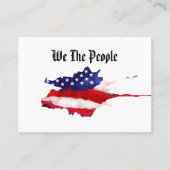 ** Waterverf Wij, de Amerikaanse vlag van het volk Visitekaartje (Voorkant)