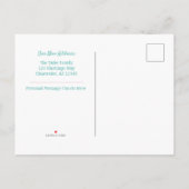 Waterverf wij hebben het Adres van Flamingo bewoge Aankondigingskaart (Achterkant)