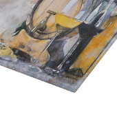 Waterverf Wijn- en kaasstilstand Snijplank (Hoek)