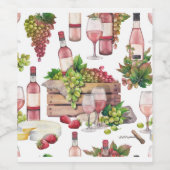 Waterverf Wijn Etiket (Enkel label)