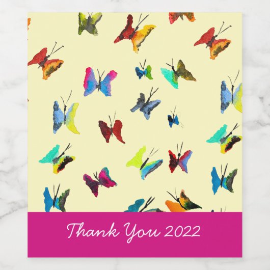 Waterverf Wijn Etiket (Enkel label)