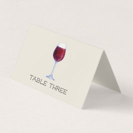 Waterverf Wijn Gepersonaliseerde Tafel Plaats Kaar Kaart