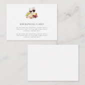 Waterverf Wijn & Kaas Bruiloft Behuizing Kaart (Voorkant / Achterkant)