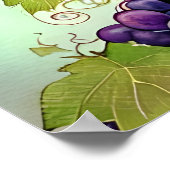 Waterverf Wijn Kunst Poster (Hoek)