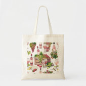 Waterverf wijn tote bag (Voorkant)