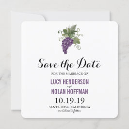 Waterverf Wijn Wijntuin | Datum opslaan Save The Date