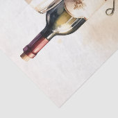 Waterverf Wijnfles en druiven Decoupage Tissuepapier (Detail)