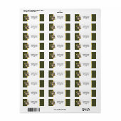 Waterverf wijnflessen druiven chique land groen etiket (Full Sheet)