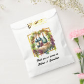 Waterverf wijnflessen druiven wijnmakerij wijngaar bedankzakje (Gezegeld)