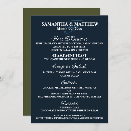 Waterverf wijnflessen land wijngaard menu (Voorkant / Achterkant)