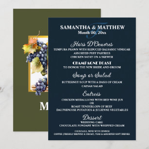 Waterverf wijnflessen land wijngaard menu