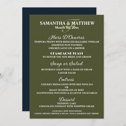 Waterverf wijnflessen wijngaard druiven menu (Voorkant / Achterkant)